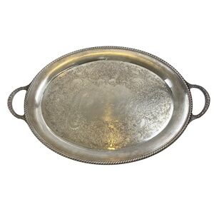 Serving Tray 1950’s WM Rogers 882 Large Oval Tray 25” x 16”